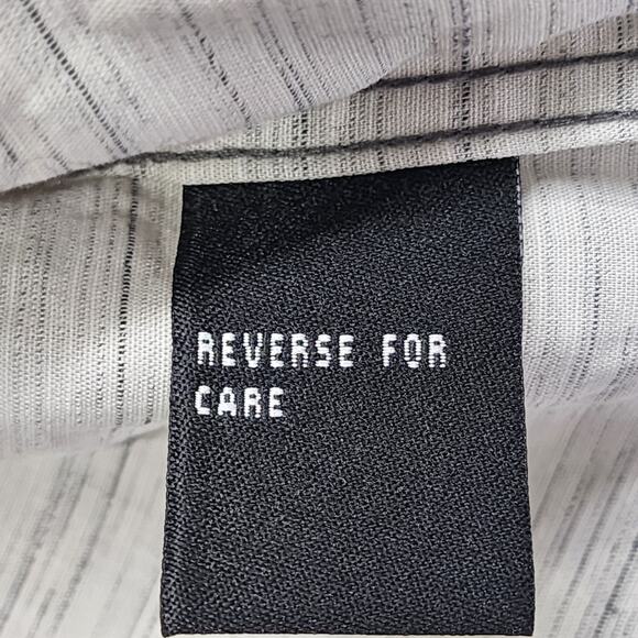 NEW Eighty Eight Platinum Shirt Mens XXL Gray Striped Cotton Button Up Roll Tab - Picture 10 of 13